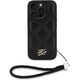 Etui Karl Lagerfeld Quilted Initial Logo & Chain Strap do Apple iPhone 16 Pro czarny