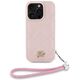 Etui Karl Lagerfeld Quilted Initial Logo & Chain Strap do Apple iPhone 16 Pro Max różowy