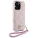 Etui Karl Lagerfeld Quilted Initial Logo & Chain Strap do Apple iPhone 16 Pro Max różowy