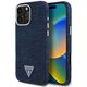 Etui Guess Denim Triangle Logo MagSafe   do iPhone 16 Pro Max niebieski