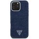 Etui Guess Denim Triangle Logo MagSafe   do iPhone 16 Pro niebieski