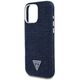 Etui Guess Denim Triangle Logo MagSafe   do iPhone 16 Pro niebieski