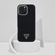 Etui Guess Denim Triangle Logo MagSafe   do iPhone 16 Pro czarny