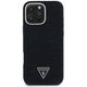 Etui Guess Denim Triangle Logo MagSafe   do iPhone 16 Pro czarny