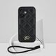 Etui Karl Lagerfeld Quilted Initial Logo & Chain Strap do iPhone 16 czarny