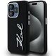 Etui Karl Lagerfeld Silicone Metal       Script Logo do iPhone 15 Pro Max czarny