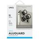 UNIQ Optix Aluminium Camera Lens Protector iPhone 16 Pro 6.3" / 16 Pro Max 6.9" titanium grey szkło na obiektyw aparatu z aplikatorem