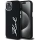 Case Karl Lagerfeld Silicone Metal Script Logo for iPhone 15 black