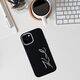 Case Karl Lagerfeld Silicone Metal Script Logo for iPhone 15 black