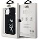 Case Karl Lagerfeld Silicone Metal Script Logo for iPhone 15 black