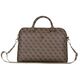 Bag Guess 4G Zipper Pocket Triangle Logo 15" brown
