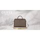 Bag Guess 4G Zipper Pocket Triangle Logo 15" brown