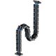 Organizer kabli, G�sia szyja z magnetycznym mocowaniem, czarno-niebieski, 1285mm, do sto��w z regulacj� wysoko�ci, Powerton