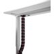 Organizer kabli, G�sia szyja z magnetycznym mocowaniem, czarno-r�owy, 1285mm, do sto��w z regulacj� wysoko�ci, Powerton