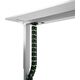Organizer kabli, G�sia szyja z magnetycznym mocowaniem, czarno-zielony, 1285mm, do sto��w z regulacj� wysoko�ci, Powerton