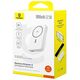 Powerbank Baseus Airpow II 10000mAh Qi2 με MagSafe 22,5W με καλώδιο Baseus Simple Series USB-C - USB-C 20V/3A (30cm) - λευκό