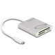 Delock Αναγνώστης καρτών USB Type-C για κάρτες μνήμης Compact Flash, SD ή Micro SD