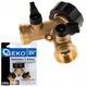 Διανομέας 2 κατευθύνσεων για βρύση GW3/4" x 2 GZ3/4" με βαλβίδες σφαιρών (10/60)