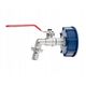 Σετ – καπάκι IBC S60x6 + βρύση 1/2" με έξοδο σε GZ 3/4" + σύνδεσμος για σωλήνα 1/2" + νίπελ για ταχυσύνδεσμο – mauser (40)