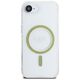 Θήκη Guess IML Glitter Circle MagSafe για iPhone 16e διάφανη