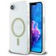 Θήκη Guess IML Glitter Circle MagSafe για iPhone 16e διάφανη