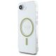Θήκη Guess IML Glitter Circle MagSafe για iPhone 16e διάφανη