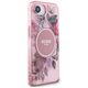 Θήκη Guess IML Flowers MagSafe για iPhone 16e ροζ