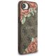 Θήκη Guess 4G Flowers Print MagSafe για iPhone 16e καφέ