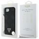 Θήκη Guess Grained Hot Stamp Peony Triangle Logo MagSafe για iPhone 16e μαύρο