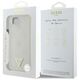 Θήκη Guess Grained Hot Stamp Peony Triangle Logo MagSafe για iPhone 16e μπεζ