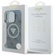 Θήκη Guess IML Metal Glitter 4G Circle Triangle MagSafe για iPhone 16 Pro Max μπλε