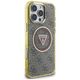Θήκη Guess IML Metal Glitter 4G Circle Triangle MagSafe για iPhone 16 Pro Max καφέ