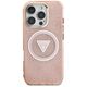 Θήκη Guess IML Metal Glitter 4G Circle Triangle MagSafe για iPhone 16 Pro ροζ