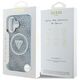 Θήκη Guess IML Metal Glitter 4G Circle Triangle MagSafe για iPhone 16 μπλε