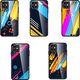 Hurtel Color Glass Case etui pokrowiec nakładka ze szkła hartowanego z osłoną na aparat Huawei P30 Lite pattern 1 uniwersalny
