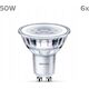Signify Philips LED classic Lampe 50W GU10 Warmweiß 355lm Silber 6er P