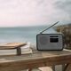 Radio Sangean Sangean WFR-39 Internet Taschenradio Internet, DAB, UKW Internetradio, UKW, WLAN Spotify, Weckfunktion, wiederaufladbar Weiß, Blau (A500466)