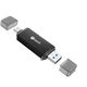 C-TECH αναγνώστης καρτών UCR-02-AL, USB 3.0 TYPE A/ TYPE C, SD/micro SD
