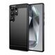 Θήκη σιλικόνης Carbon Case για Samsung Galaxy S25 Ultra - μαύρη