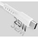 Καλώδιο SBS TECABLETCC10W USB-C - USB-C Power Delivery 25W 1 m - λευκό