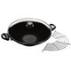Σκεύος wok Swiss Diamond 36 cm με καπάκι και σχάρα, επαγωγή Μαύρο