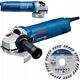 ΓΩΝΙΑΚΟΣ ΤΡΟΧΟΣ 125MM BOSCH GWS 1400 1400W + ΔΙΑΜΑΝΤΟΔΙΣΚΟΣ