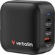 Verbatim, Φορτιστής GaN USB 3.0, USB C, γκρι, 70W, εναλλάξιμες άκρες C,G,A