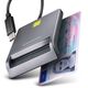 AXAGON CRE-SM3TC, USB-C FlatReader αναγνώστης καρτών ταυτότητας, καλώδιο 1.2 m