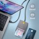 AXAGON CRE-SM3TC, USB-C FlatReader αναγνώστης καρτών ταυτότητας, καλώδιο 1.2 m