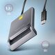 AXAGON CRE-SM3TC, USB-C FlatReader αναγνώστης καρτών ταυτότητας, καλώδιο 1.2 m