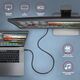 Καλώδιο AXAGON BUCM32-CM05AB, SPEED+ USB-C σε USB-C, 0.5m, USB 20Gbps, PD 100W 5A, 4K HD, ALU, πλέξη, μαύρο