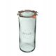 Κυλινδρικό Βάζο 1040 ml (6 τεμ), καπάκι, λαστιχάκι, κλιπς x2