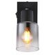Προβολέας GLOBO HUBERTUS, 1xE14, 40W, 230V, με διακόπτη, ματ μαύρο φινίρισμα, 7x16x14cm