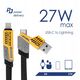 Καλώδιο USB A + USB τύπου C / USB τύπου C + Lightning 1μ AK-USB-57 65W